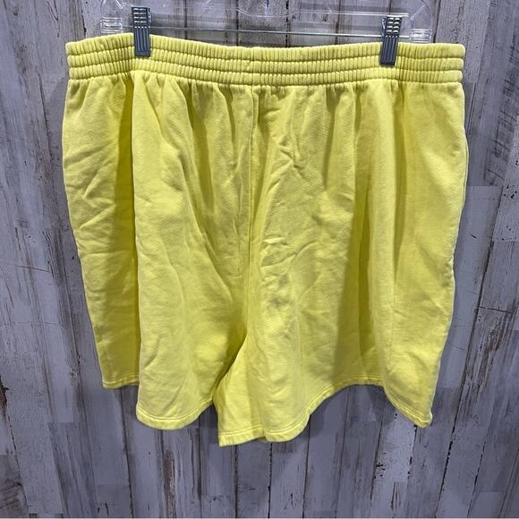 New! Daydreamer Hi-Frequency BF Boyfriend Sweat Shorts in Citron Yellow Size 1X - Picture 5 of 8